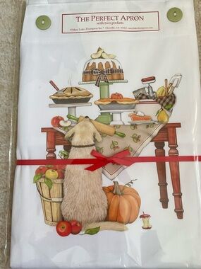 NWT Fall Desert Dog Theme Apron with Pockets